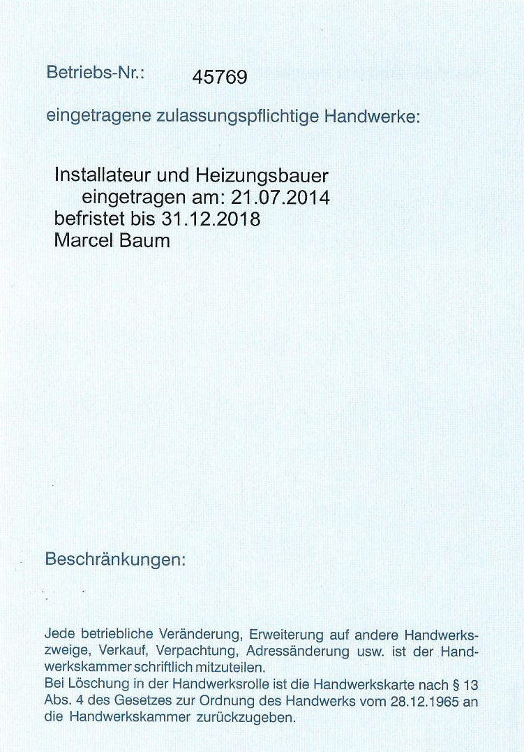 Handwerkerkarte Seite 2